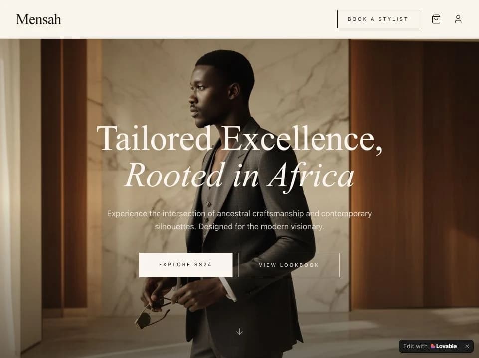 Mensah Style Hub  -  actual project preview