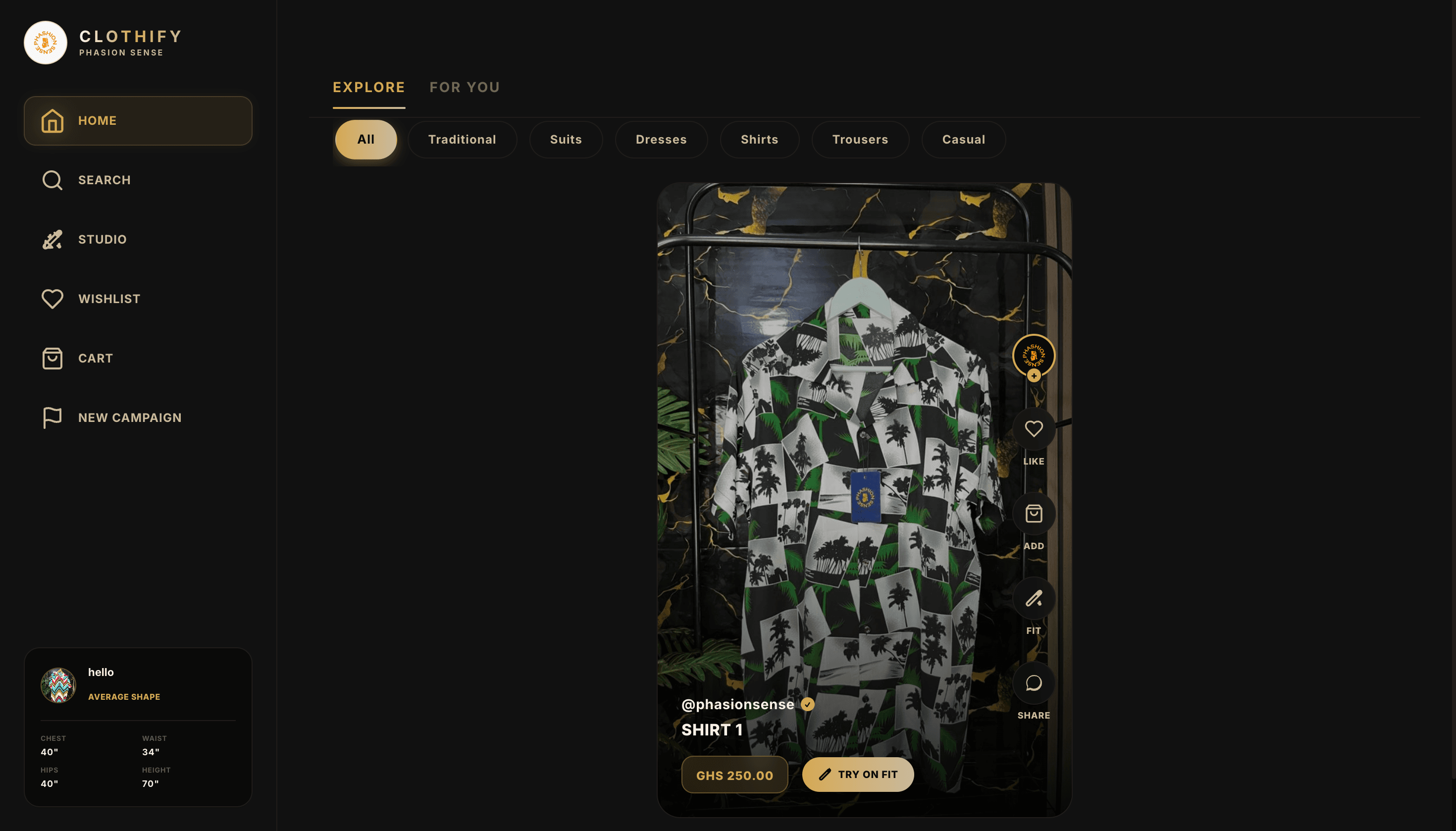 Clothify website