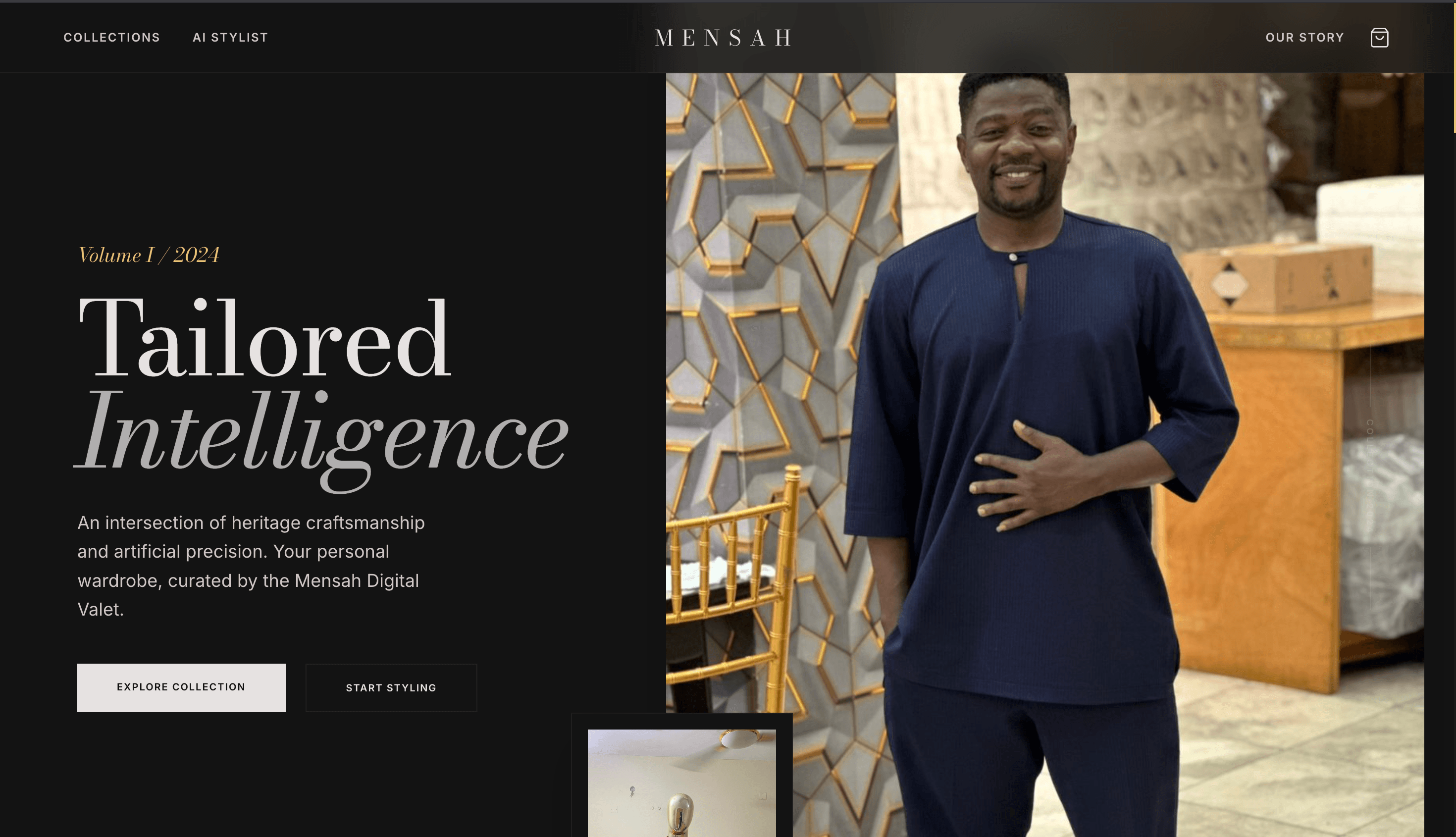 Mensah Menswear website